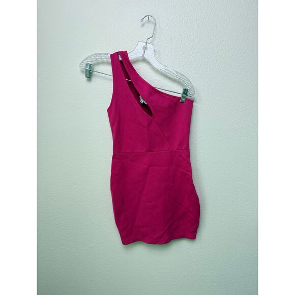 Revolve Superdown Nava Asymmetrical Mini Dress Hot Pink Size XS - Picture 3 of 7